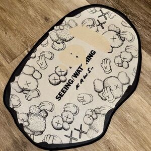 KAWS Seeing Watching Rug in Black and Cream